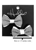 Black & White Polka Dot Bow Tie Earrings