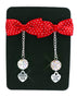 Polka Dot Bow Tie Made With Love Earrings